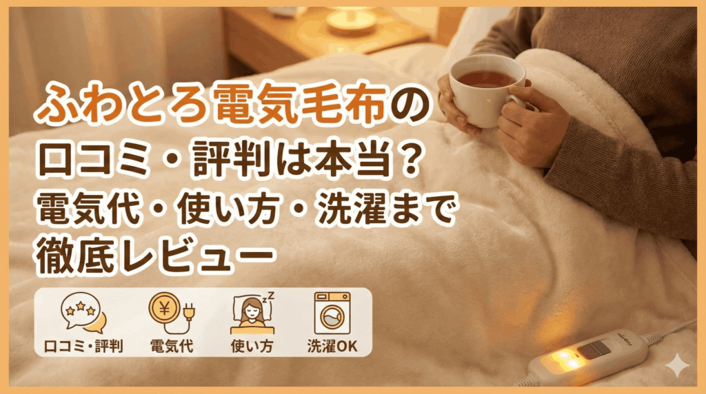 ふわとろ電気毛布の口コミ・評判は本当？電気代・使い方・洗濯まで徹底レビュー